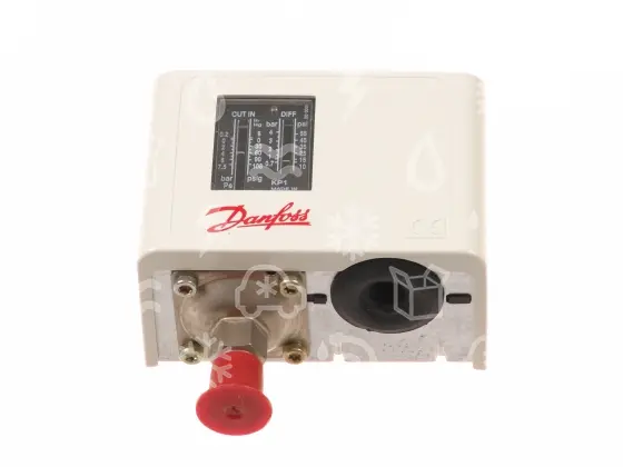 presostat DANFOSS nízkotlaký, KP1, -0,9 - 7,0 , man., diference 0,7  fix., SPDT, šroub. 1/4